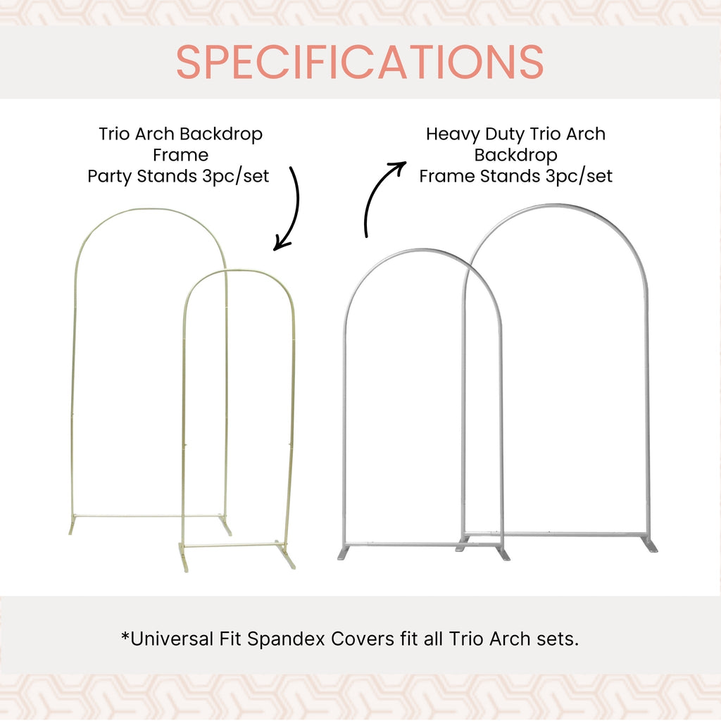 Universal Fit Spandex Covers for All Trio Arch Backdrop Stand (4 pcs)  - Ivory