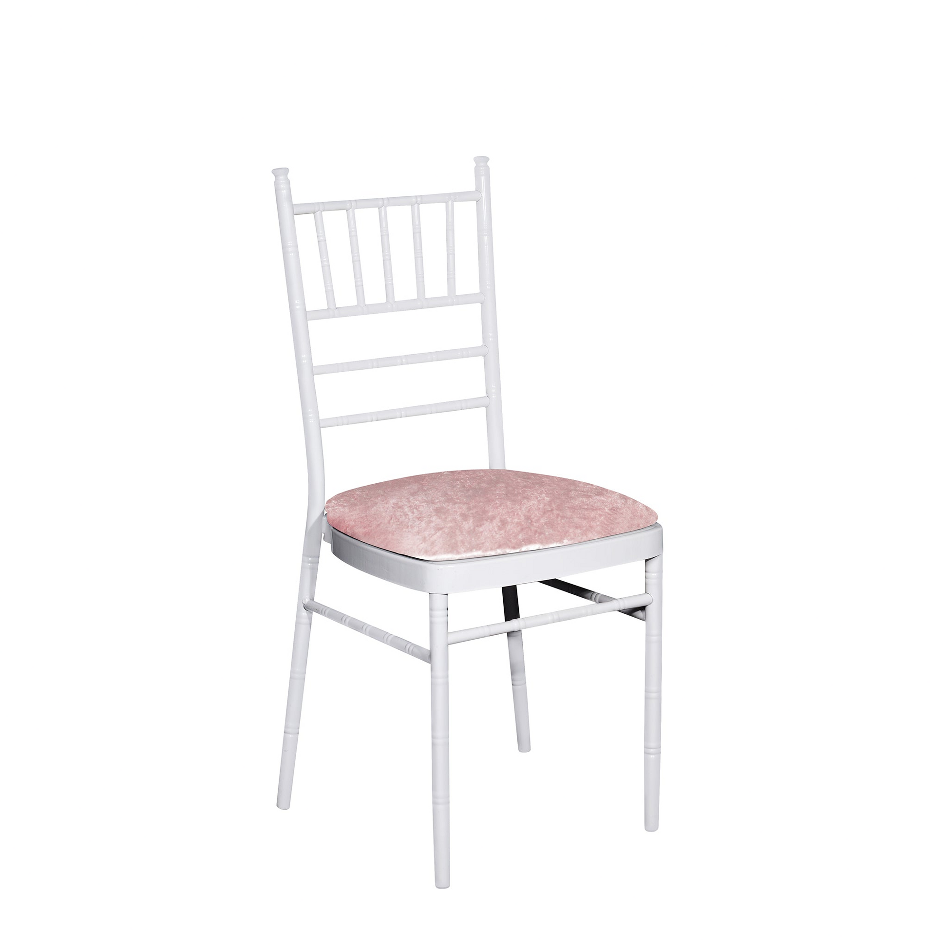 5 pcs/pk Velvet Spandex Chiavari Seat Pad Cover - Blush/Rose Gold - CV Linens