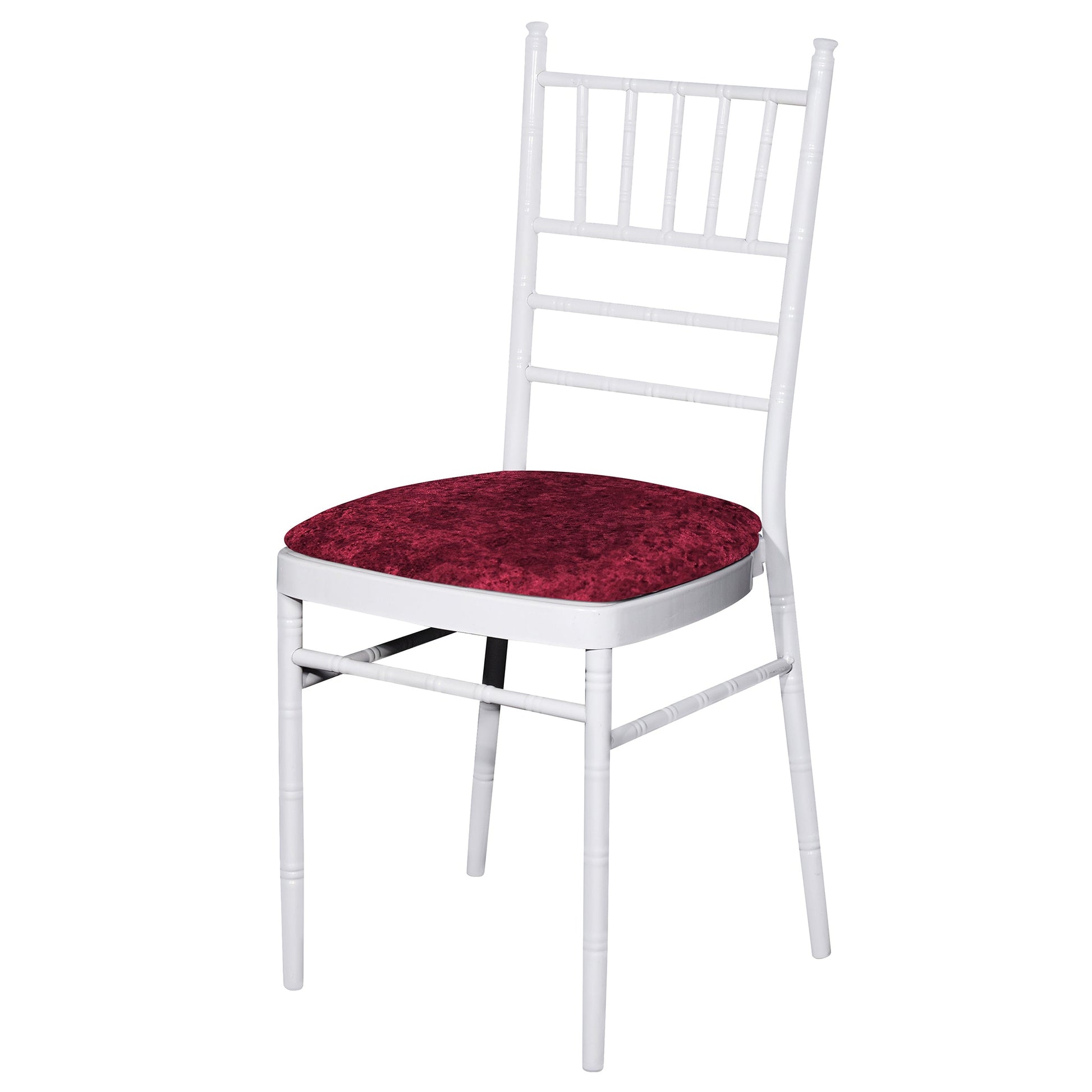 CV Linens 5 pcs/pk Velvet Spandex Chiavari Seat Pad Cover - Burgundy