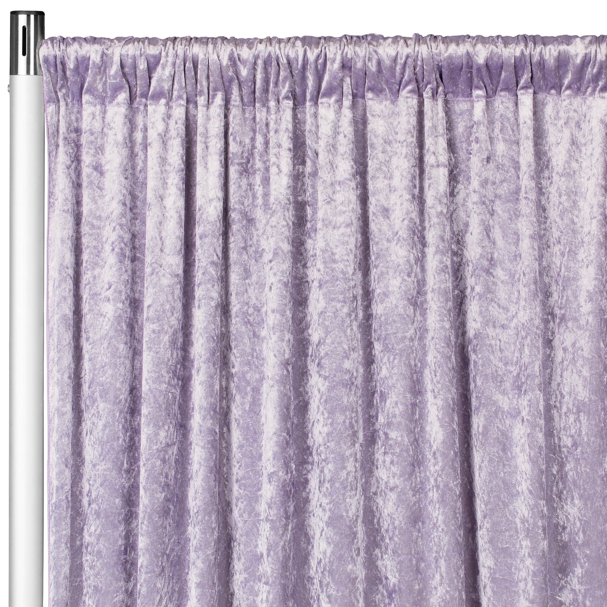 Velvet 10ft H x 52" W Drape/Backdrop Curtain Panel - Wisteria - CV Linens