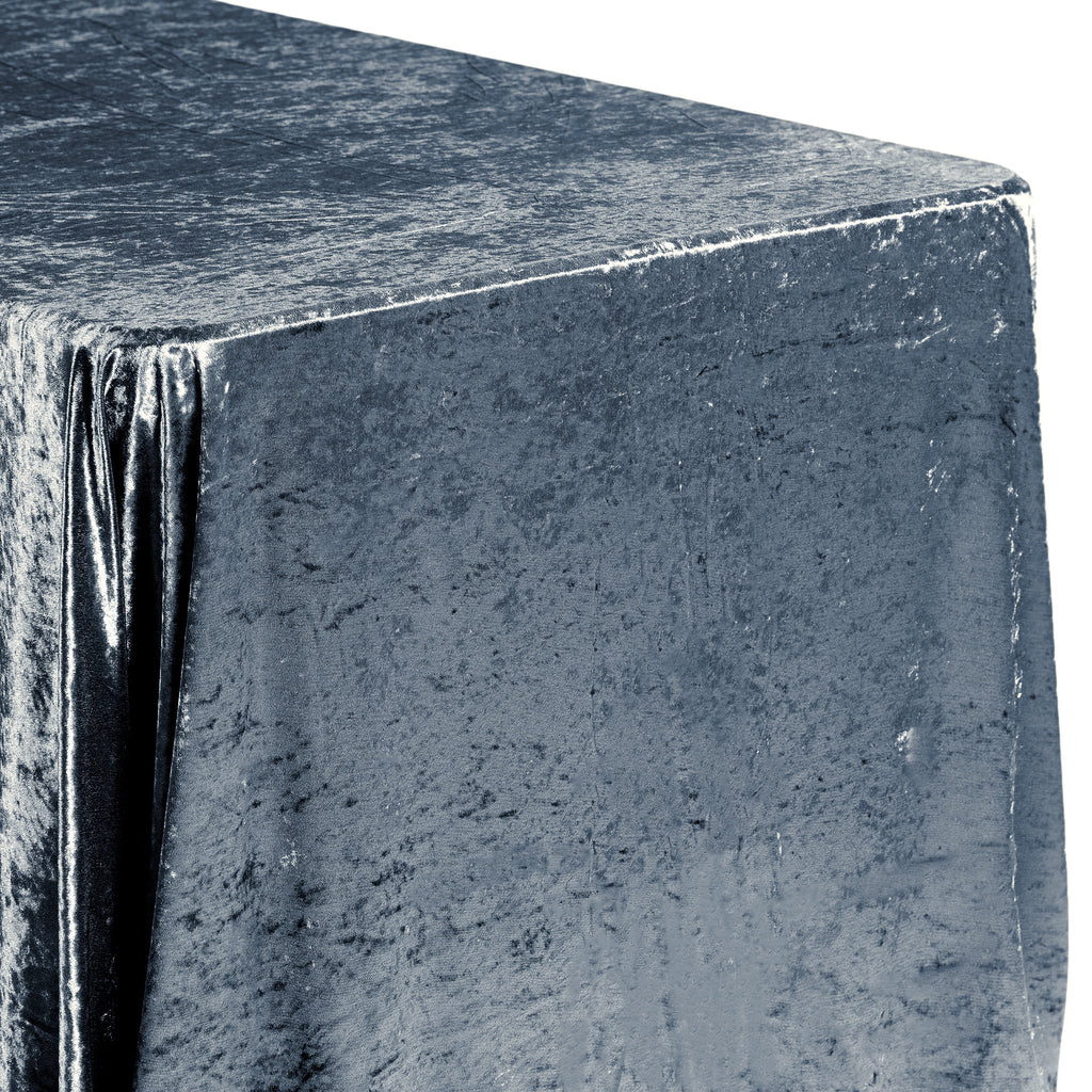 Velvet 90"x132" Rectangular Tablecloth - Dark Slate Blue - CV Linens
