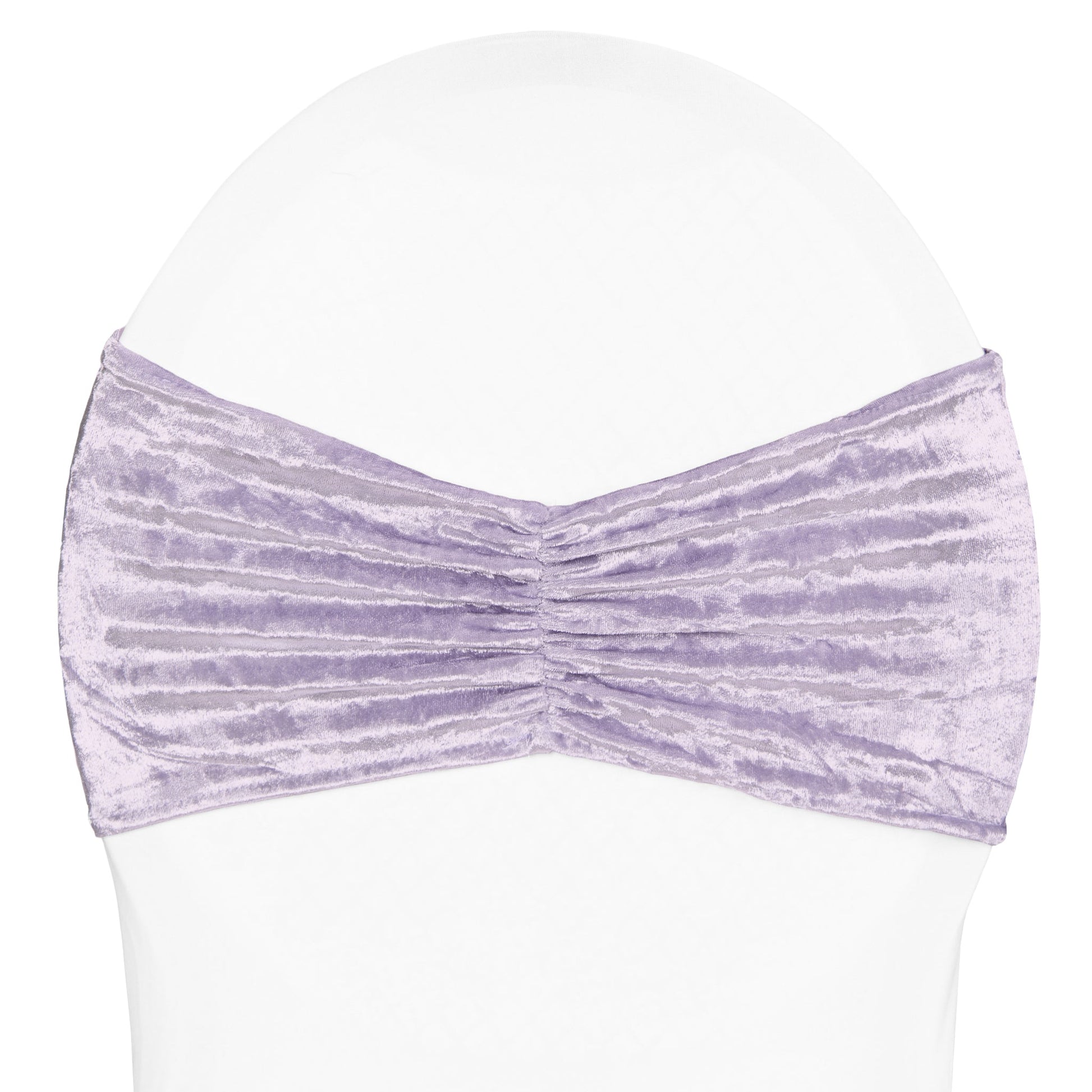 Velvet Ruffle Stretch Chair Band - Wisteria - CV Linens