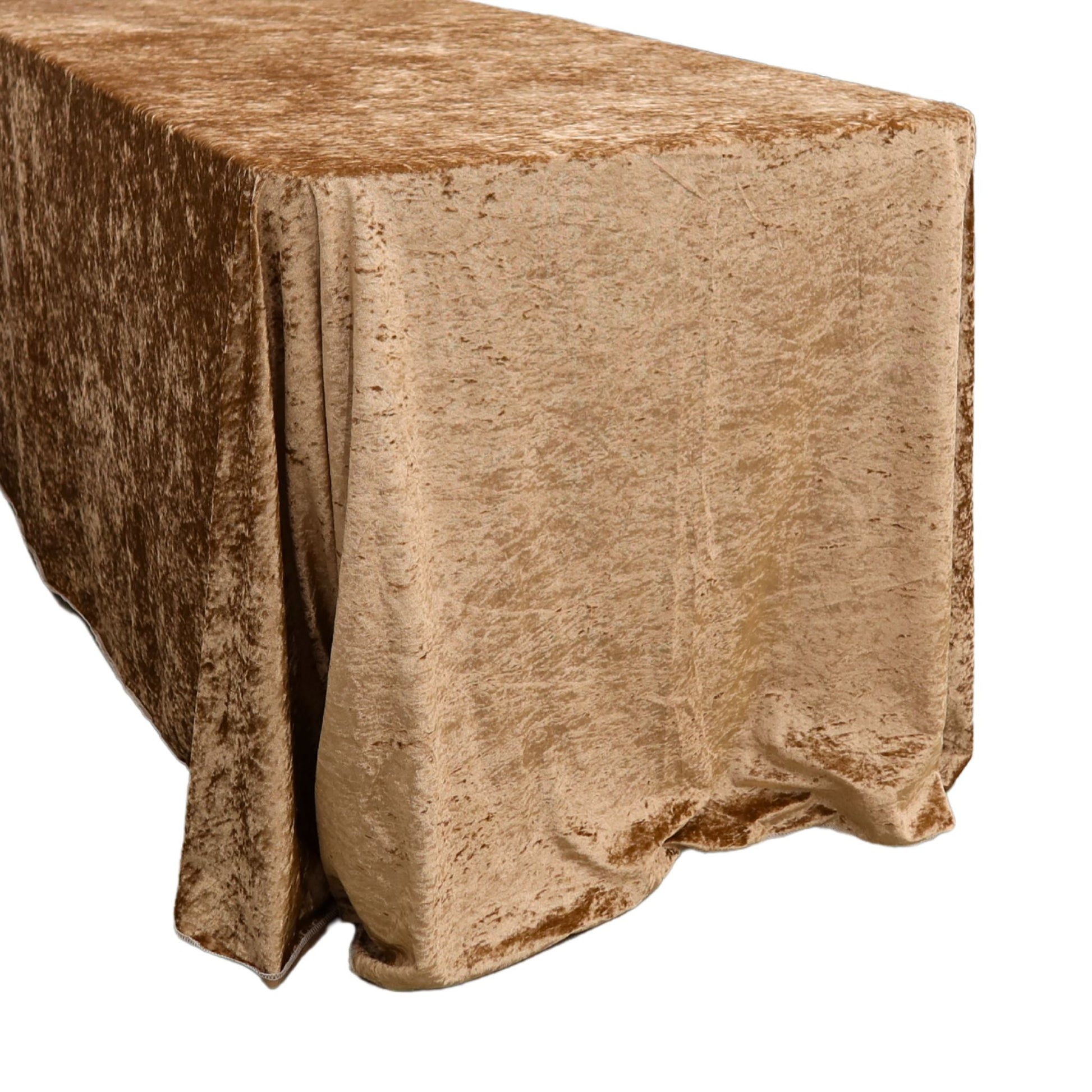 Velvet 90"x156" Rectangular Tablecloth - Mocha Brown