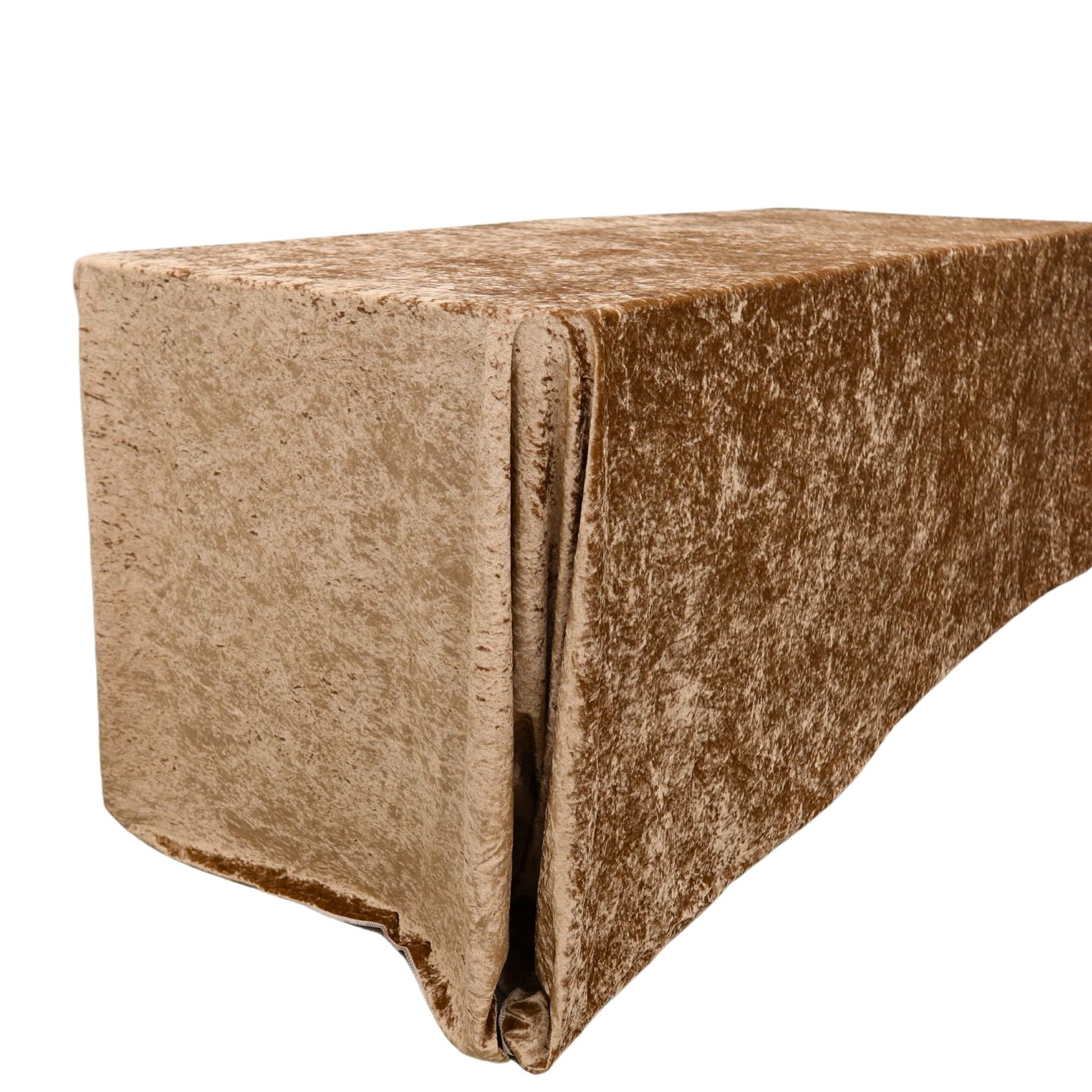 Velvet 90"x132" Rectangular Tablecloth - Mocha Brown