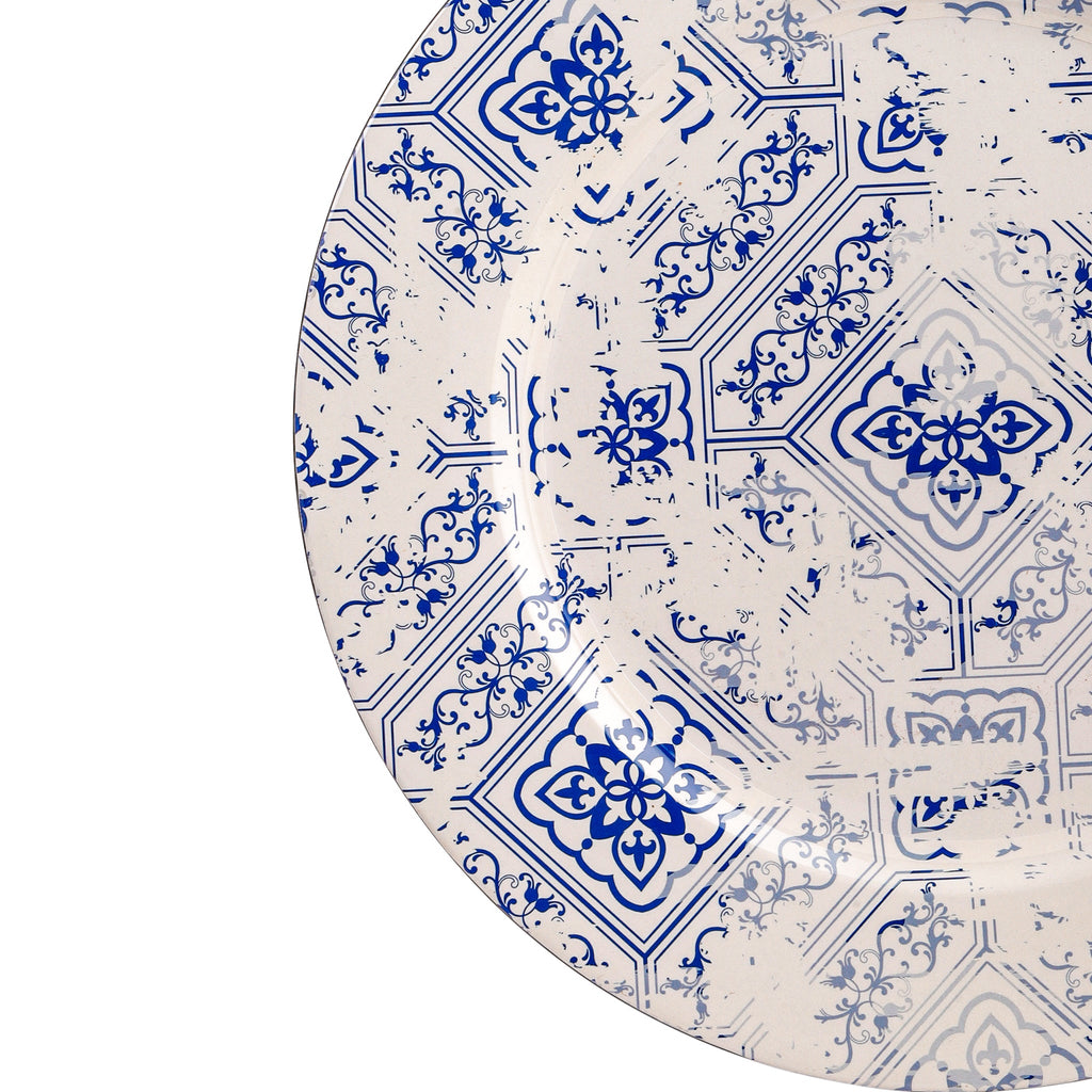 Vintage Mediterranean Acrylic Charger Plate - CV Linens