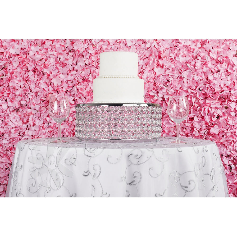 Silk Hydrangeas Flower Wall Backdrop Panel - Pink - CV Linens