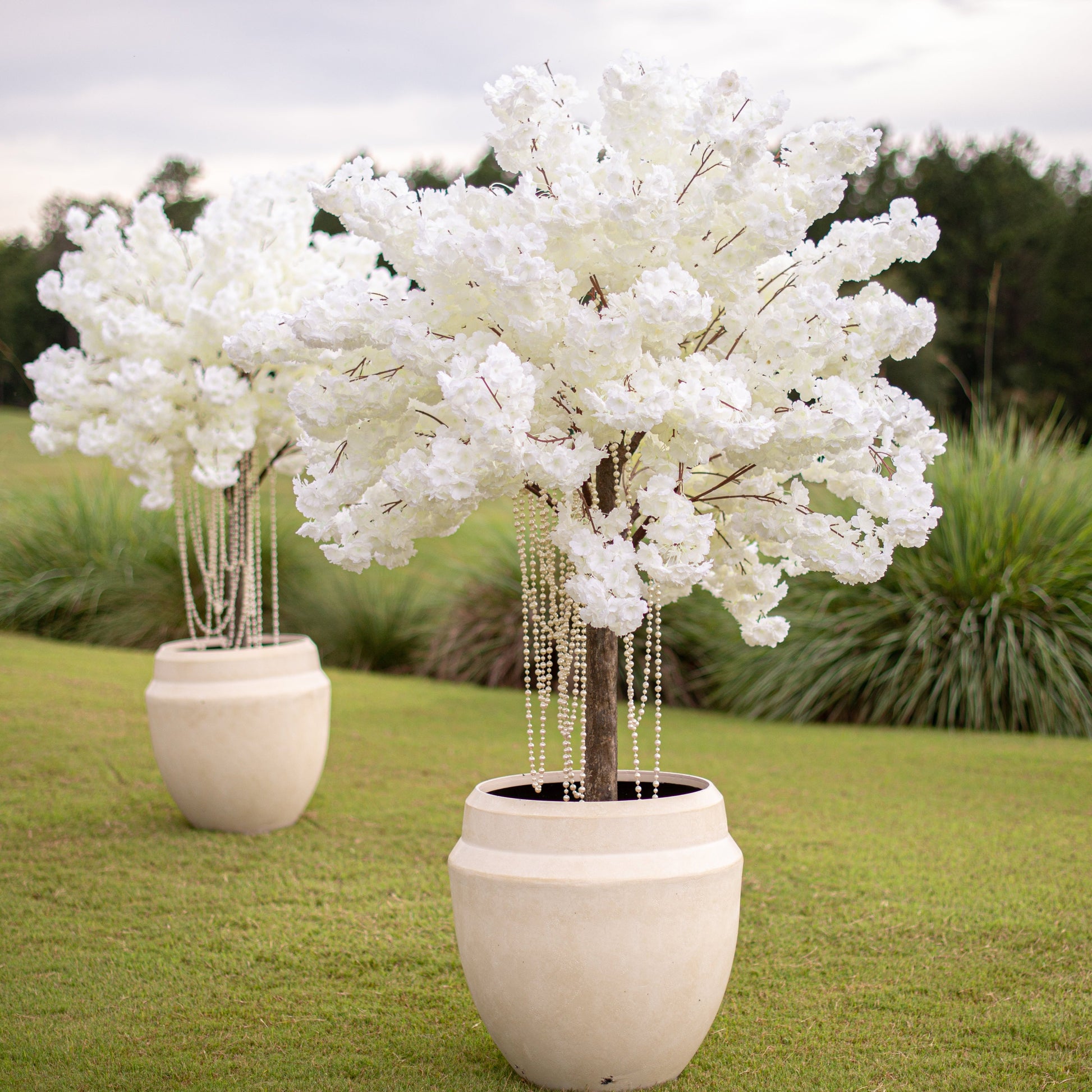 5ft White Cherry Blossom Tree Backdrop Frame Stand

