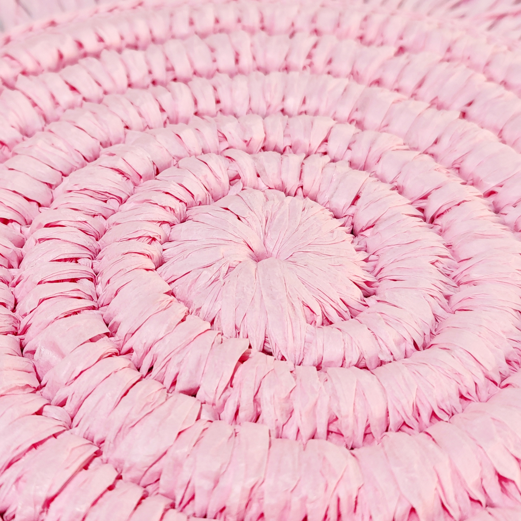 4pc/set Woven Fringe 15" Placemats - Pink