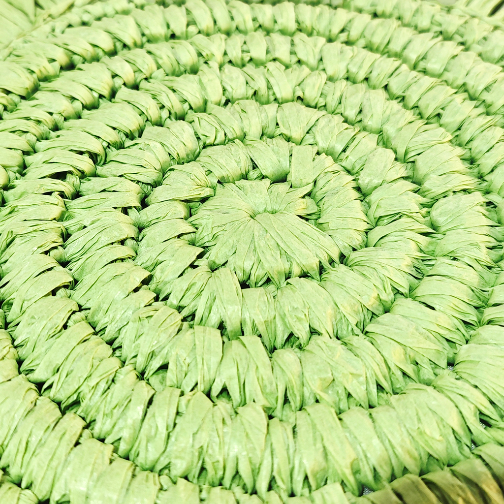 4pc/set Woven Fringe 15" Placemats - Sage Green