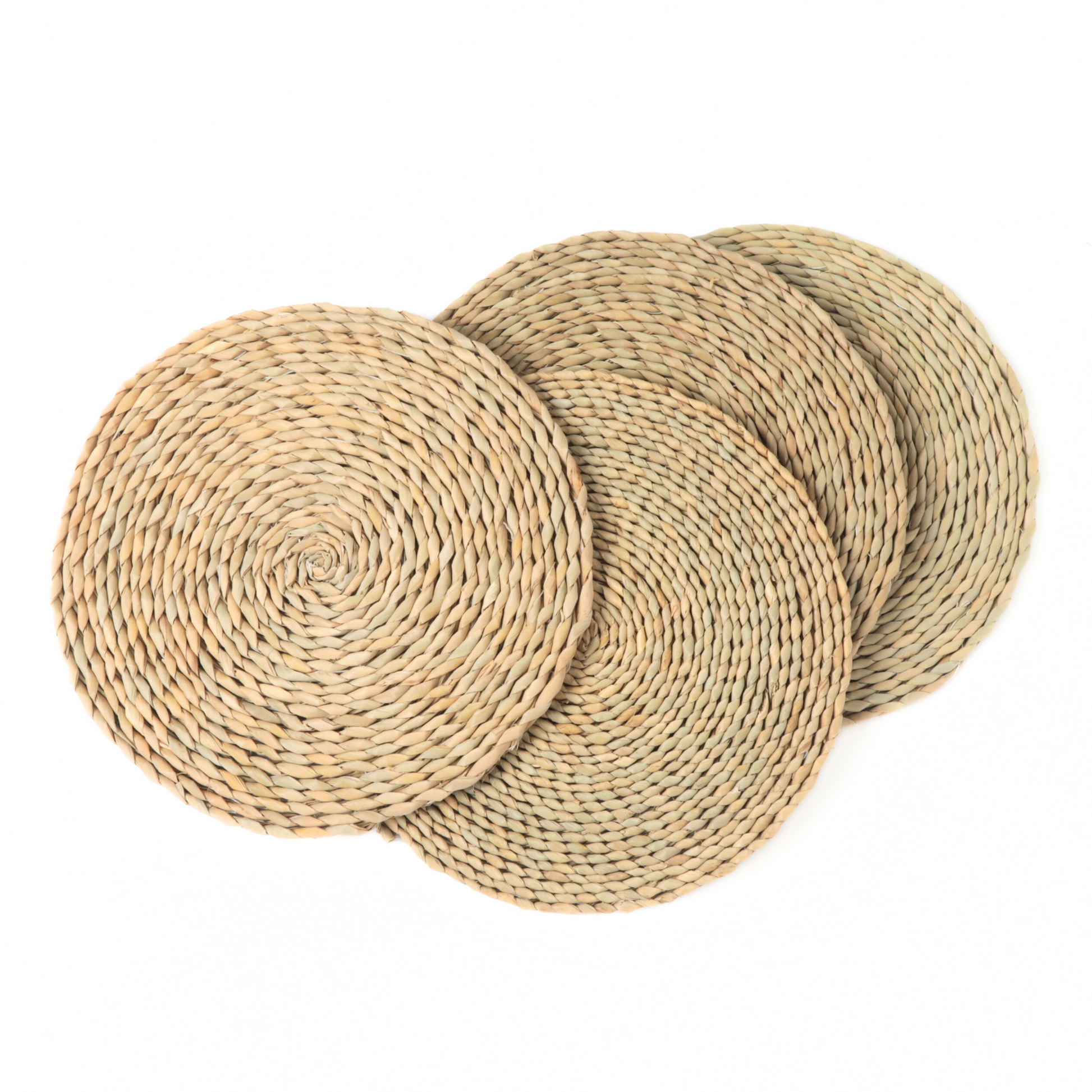 Braided Raffia Straw 15" Placemats (4pc/set)