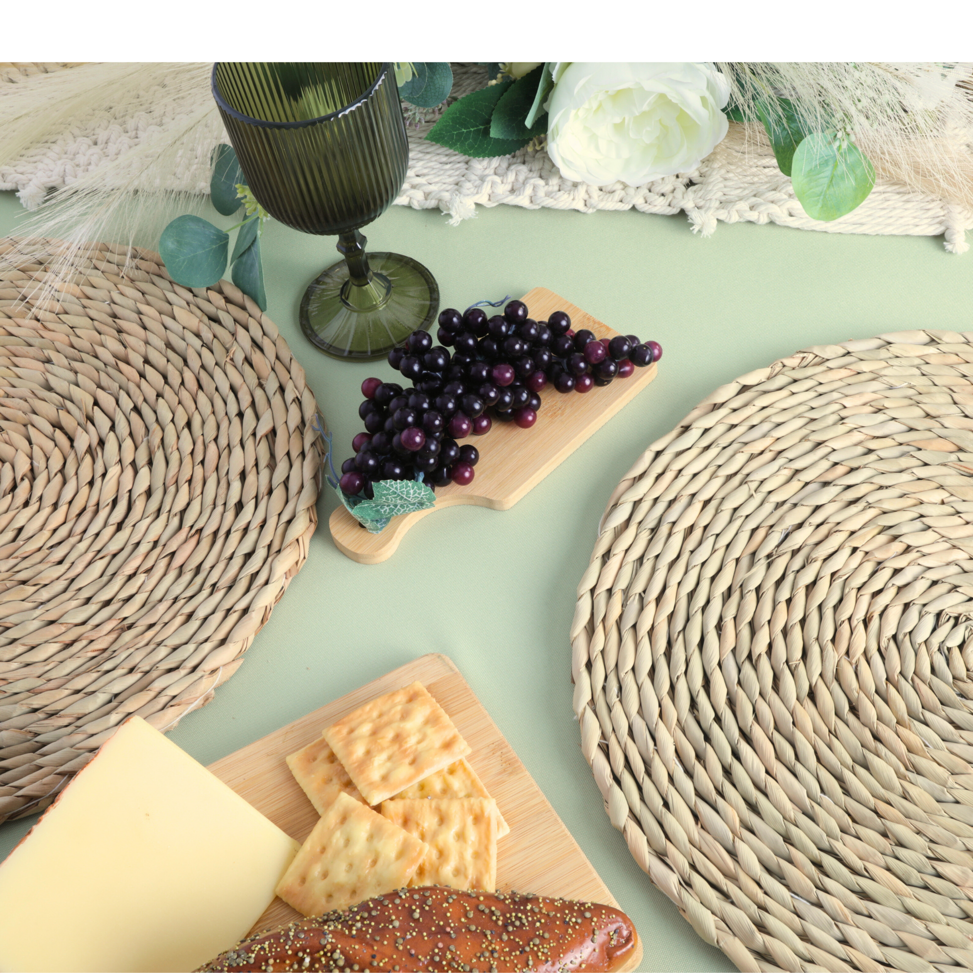 Braided Raffia Straw 15" Placemats (4pc/set)
