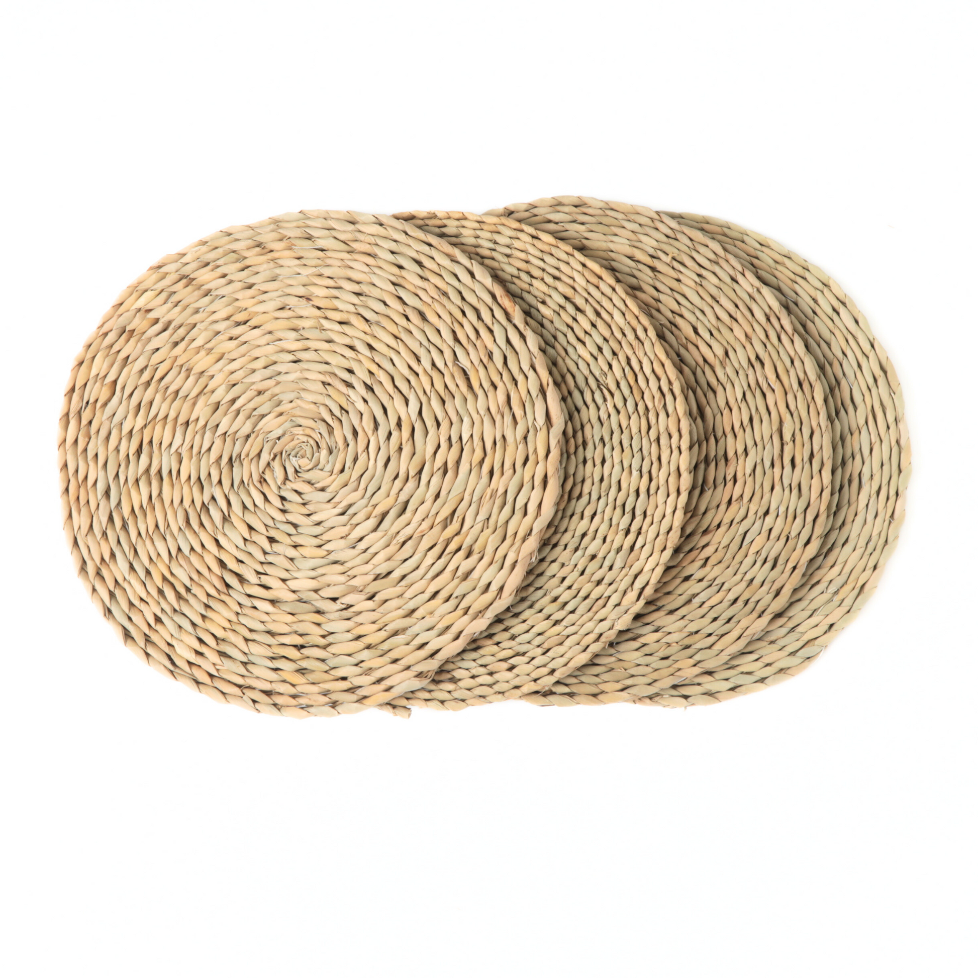 Braided Raffia Straw 15" Placemats (4pc/set)