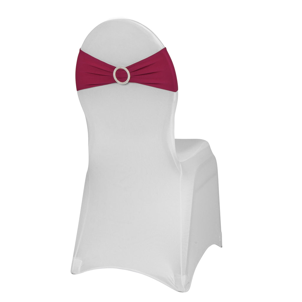 Buckle Spandex Stretch Chair Band - Burgundy