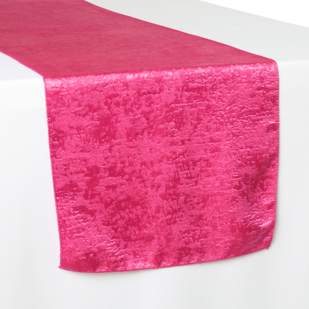Crinkle Shimmer Table Runner - Fuchsia
