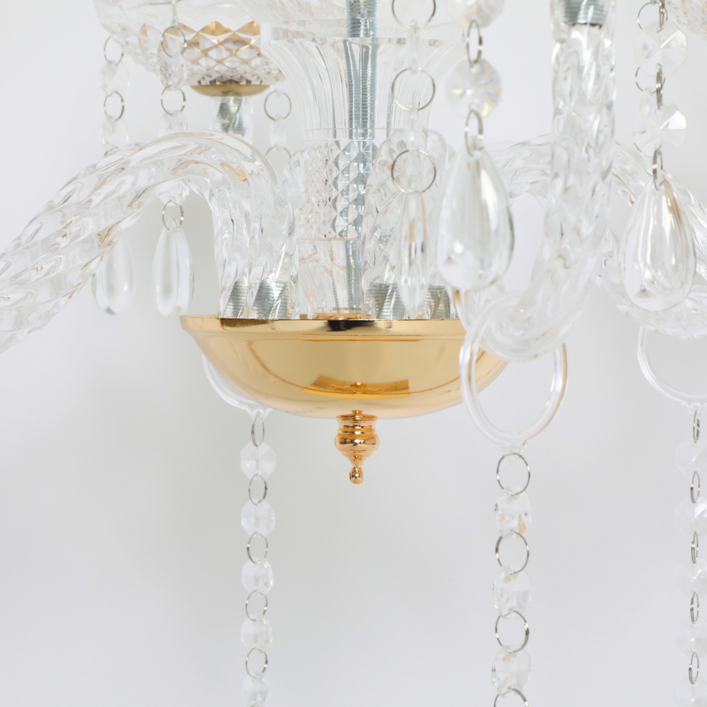 Diamond Shape Centerpiece with Hanging Chandelier
