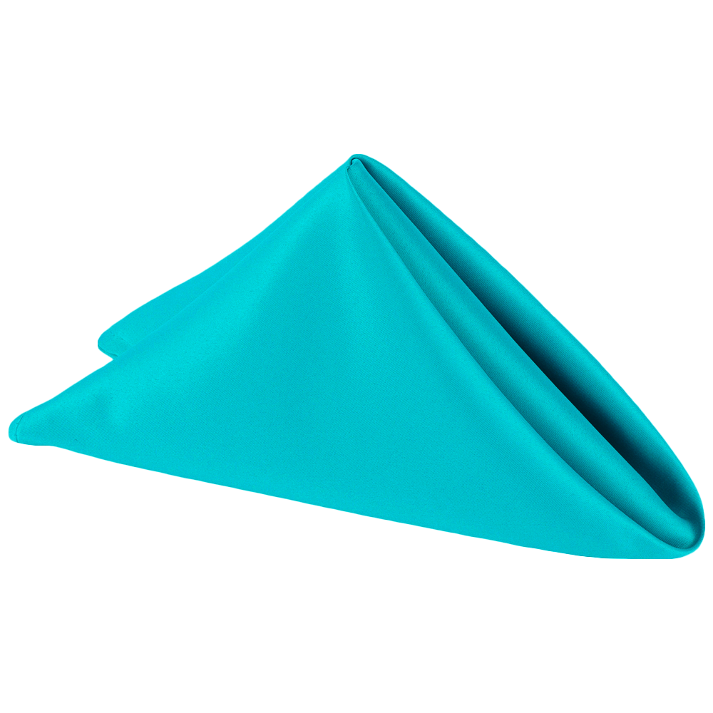 Lamour Satin Napkin 20"x20" - Turquoise