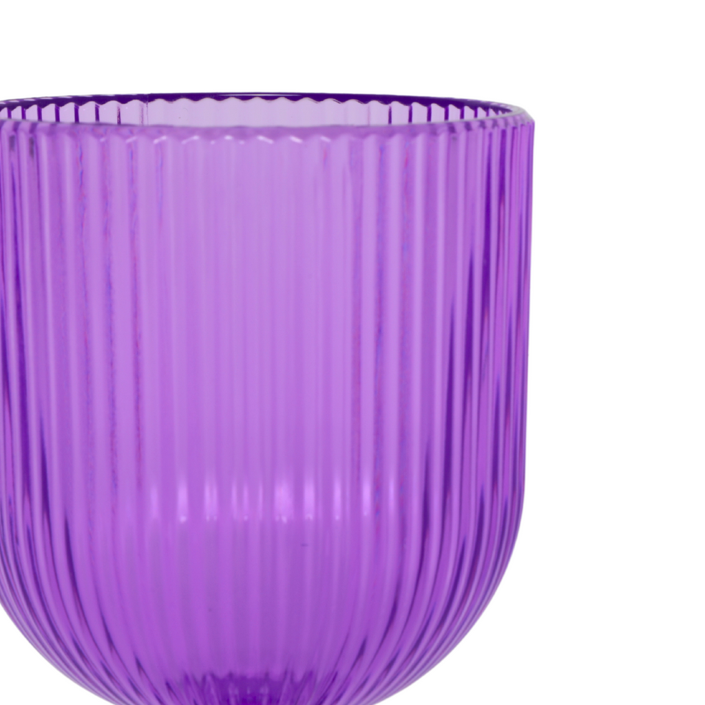 Lavender Acrylic 11oz Wine Goblets Ripple Design (6 pcs/pk)
