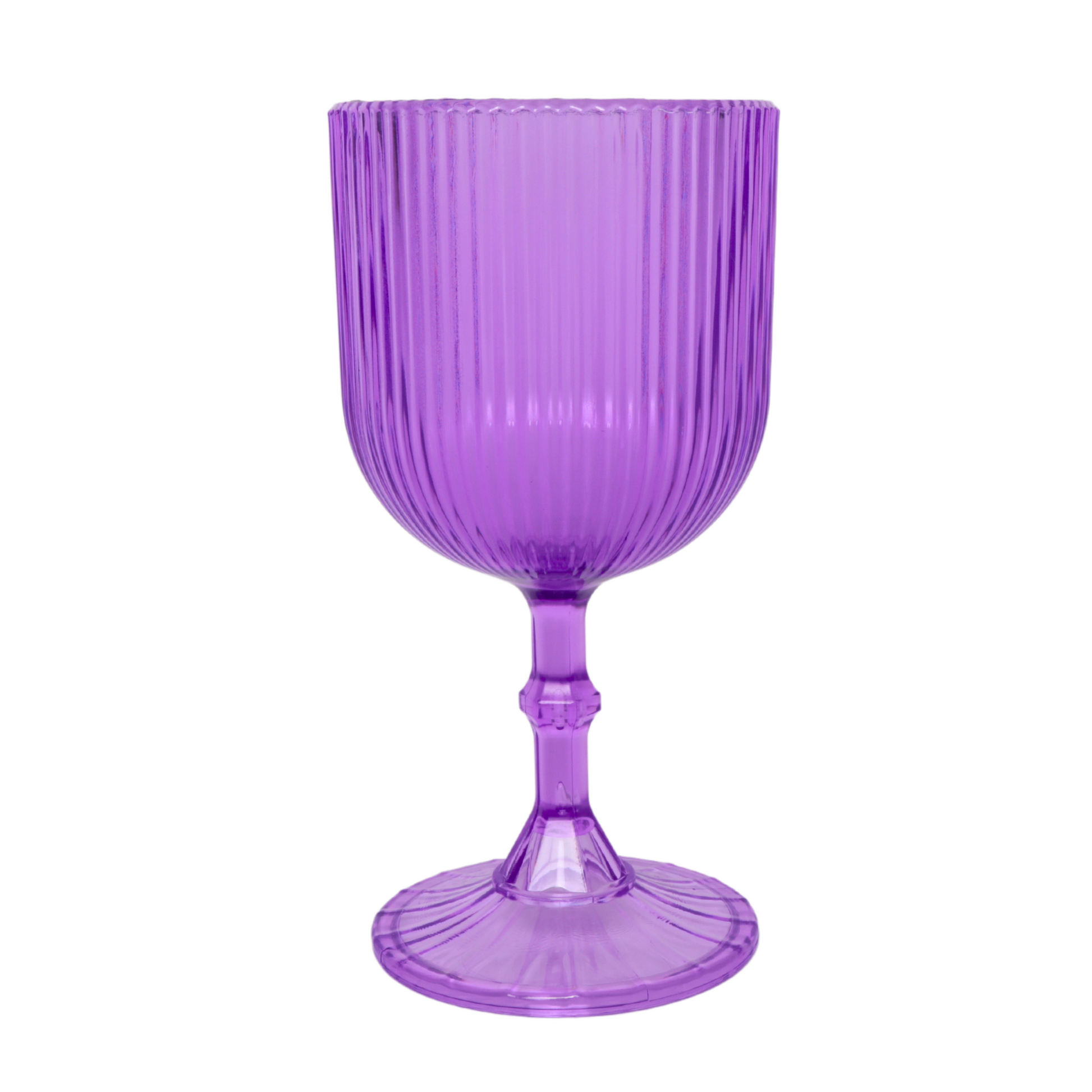 Lavender Acrylic 11oz Wine Goblets Ripple Design (6 pcs/pk)