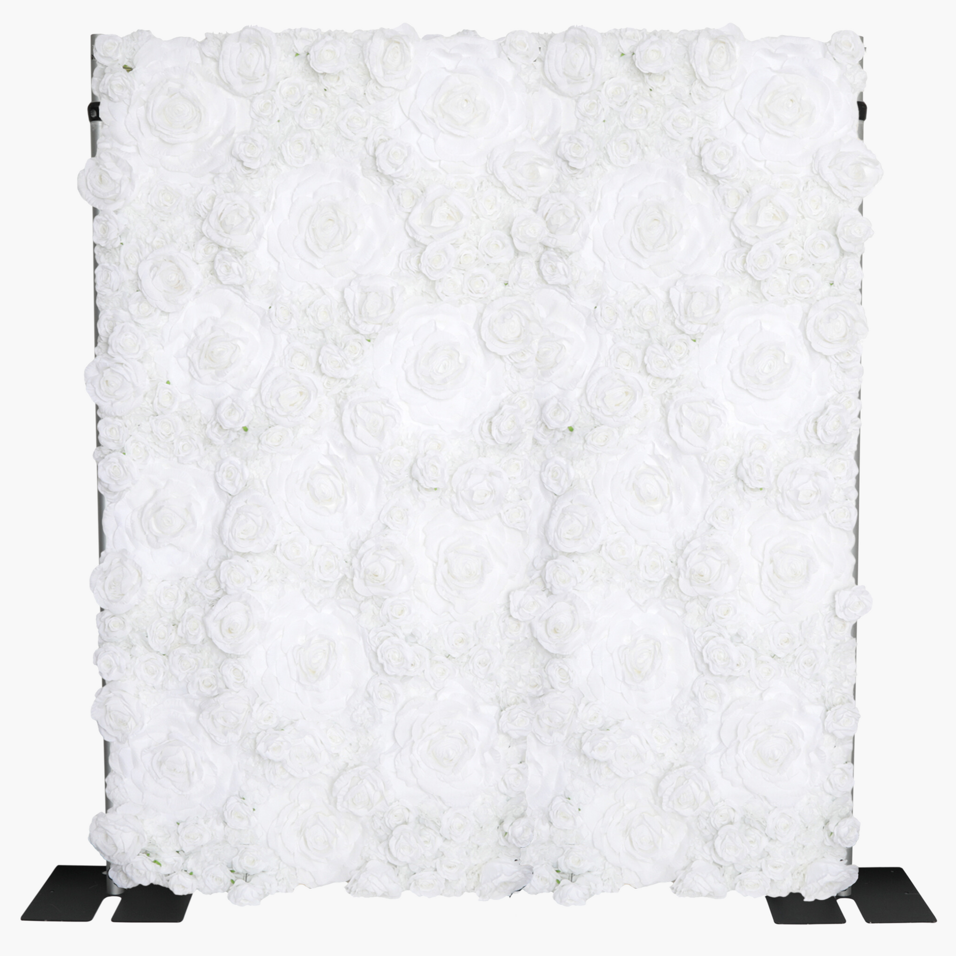 Luxe Roll Up Flower Wall Backdrop 8ft x 4ft - White