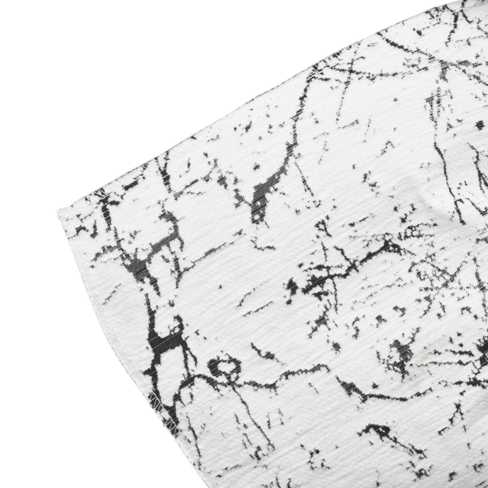 Marble Reversible Jacquard Tablecloth 90"x156" Rectangle - Shimmer Black