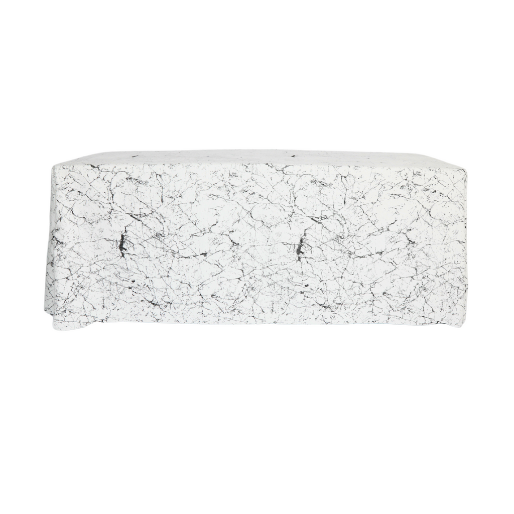 Marble Reversible Jacquard Tablecloth 90"x156" Rectangle - Shimmer Black