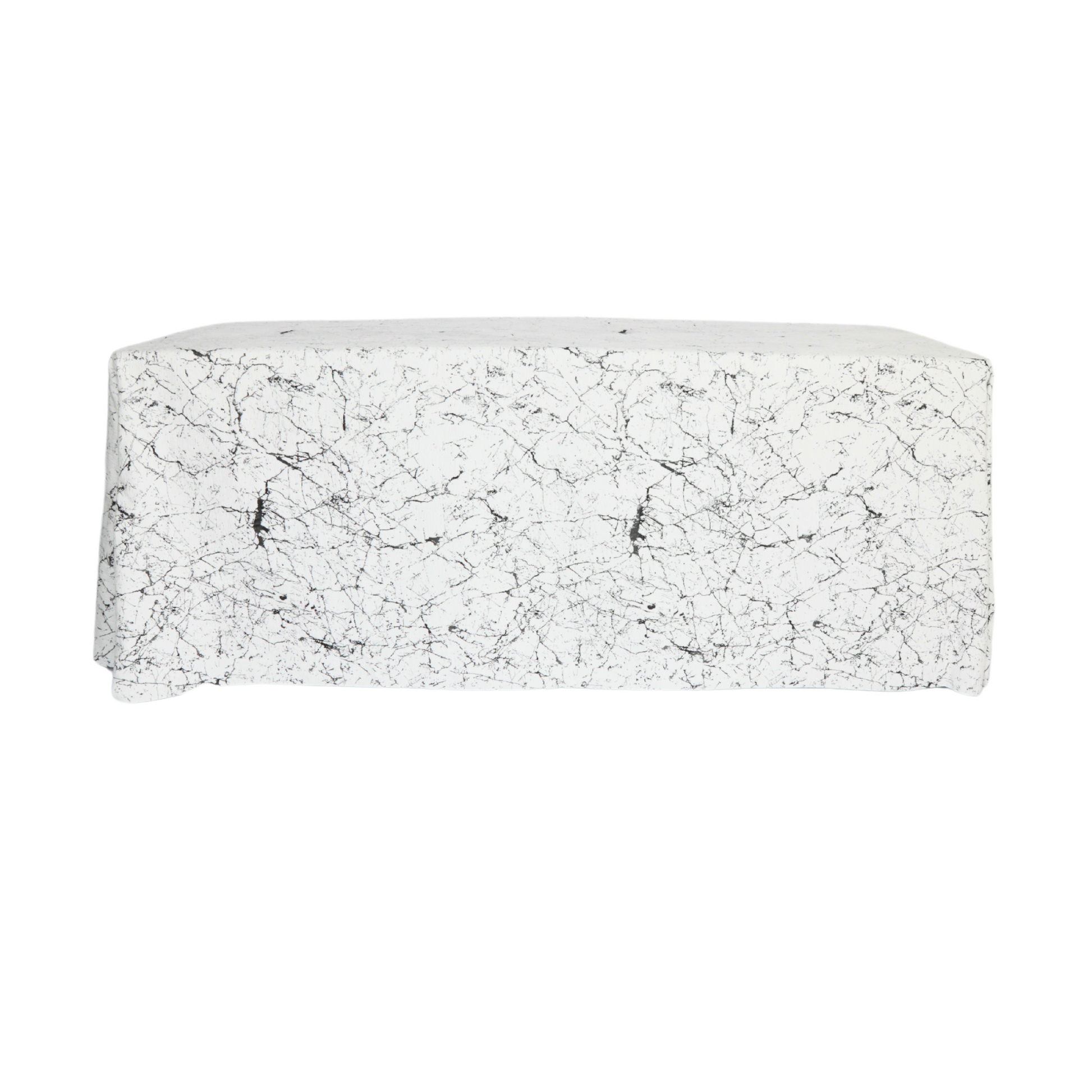 Marble Reversible Jacquard Tablecloth 90"x156" Rectangle - Shimmer Black