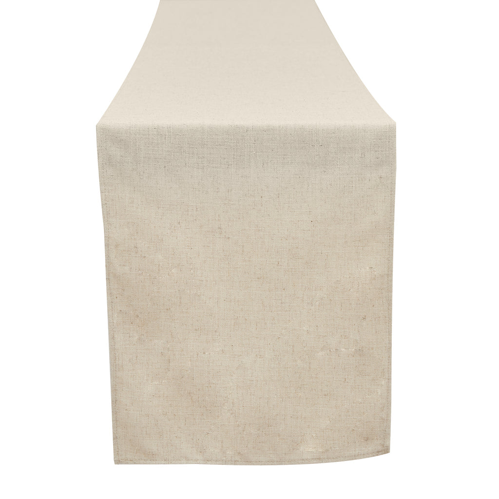 Premium Linen-Look Panama Weave Table Runner - Ivory
