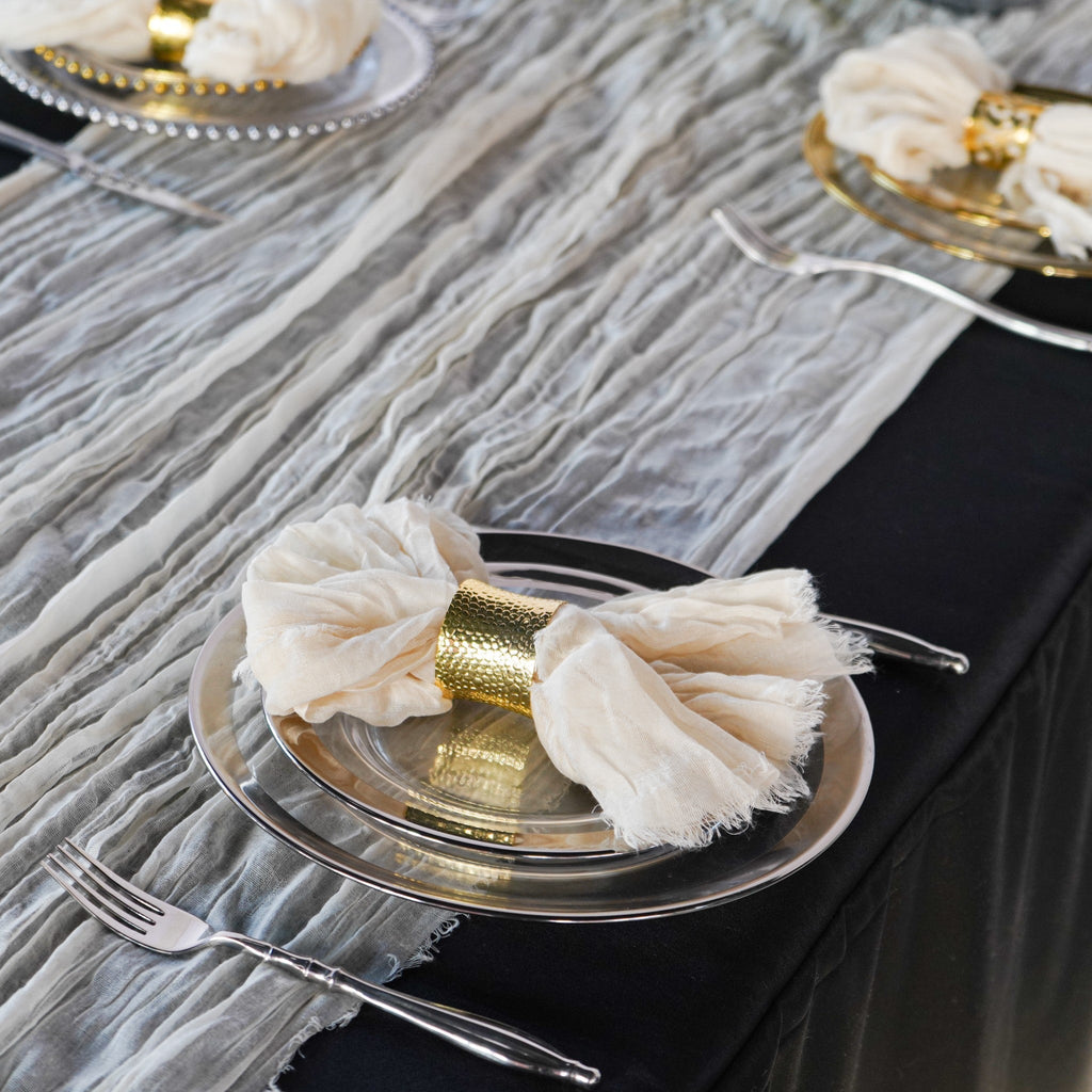 Premium Cheesecloth Table Runner 16FT x 25" - Ivory