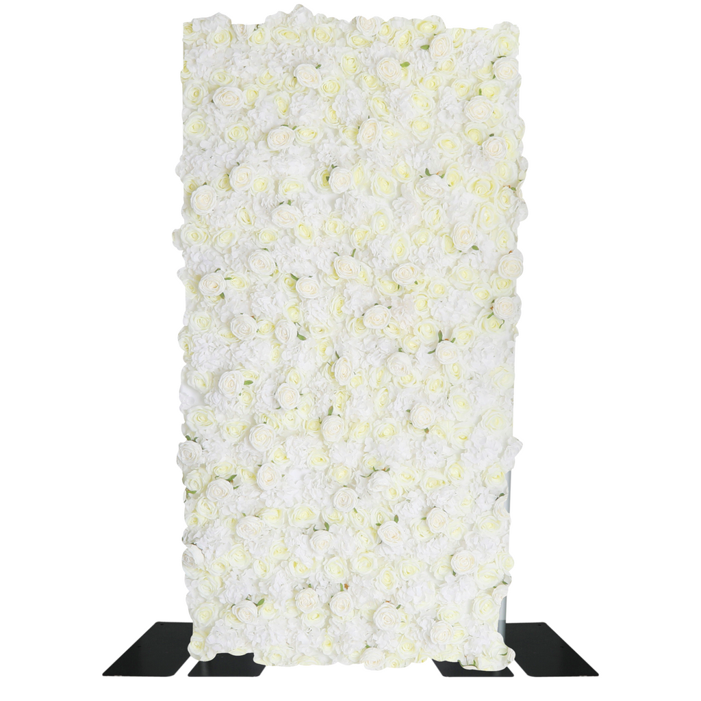 Roll Up Flower Wall Backdrop 8ft x 4ft - Ivory