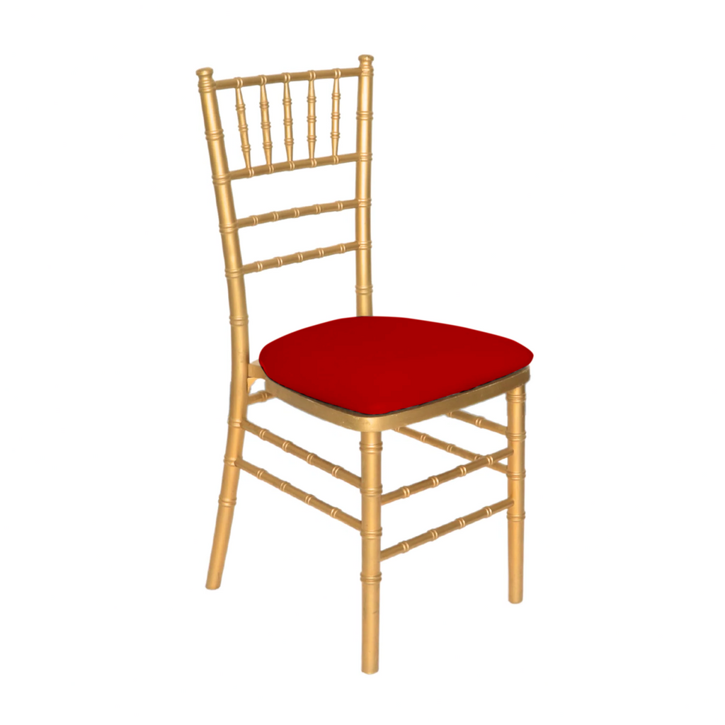 5 pcs/pk Spandex Chiavari Seat Pad Cover - Red - CV Linens