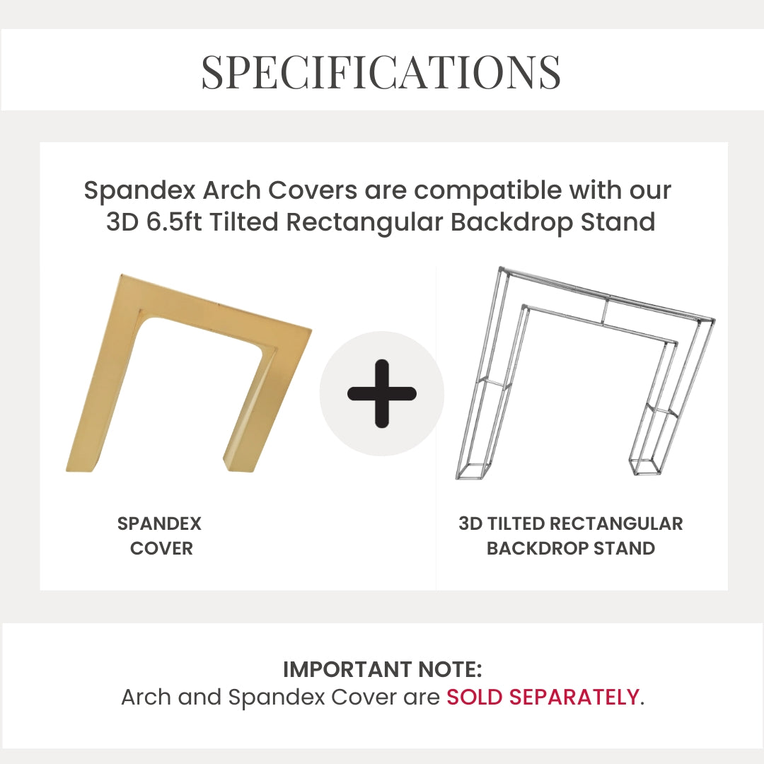 Spandex Cover for 3D Tilted Rectangular Backdrop Stand - Champagne