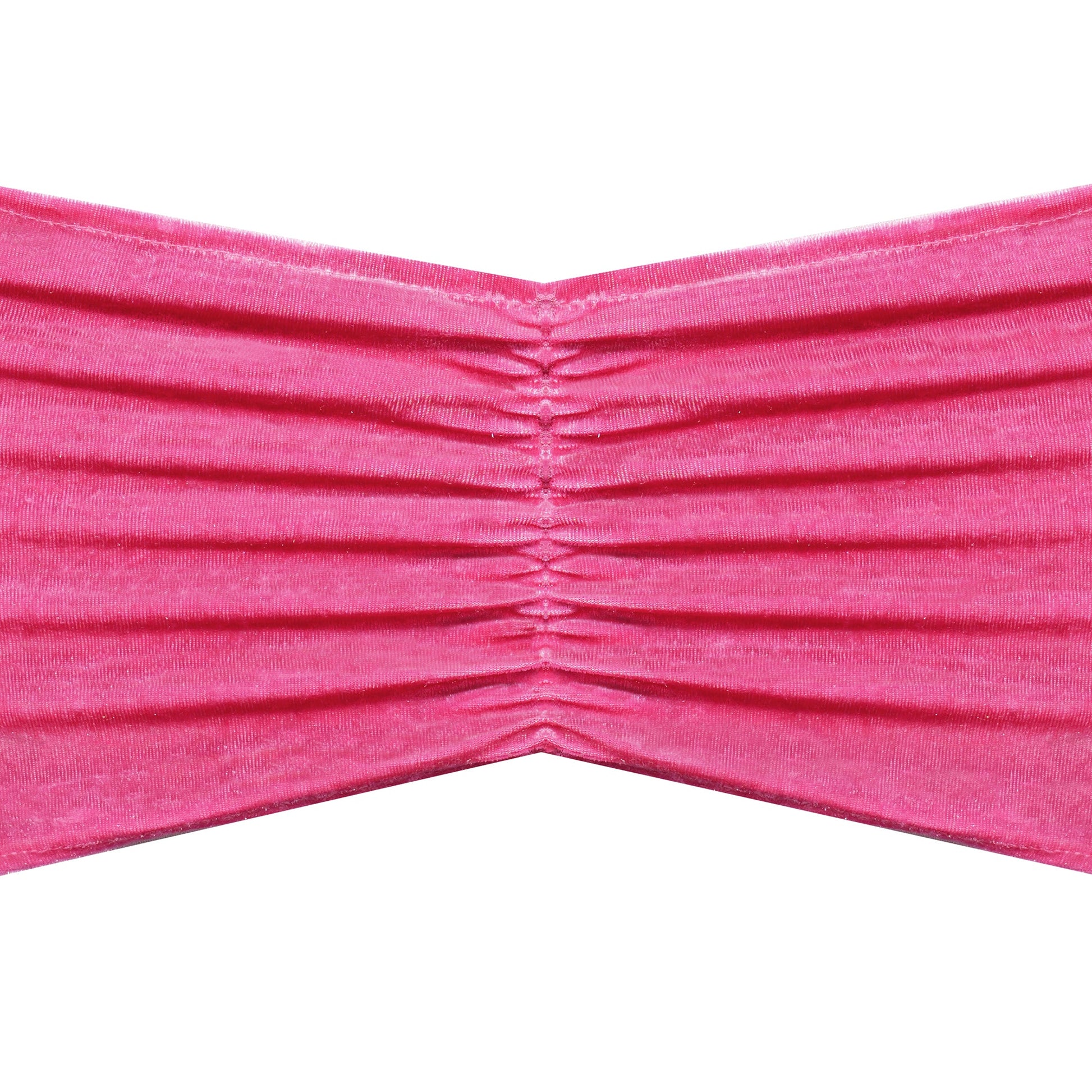 Velvet Ruffle Stretch Chair Band - Fuchsia