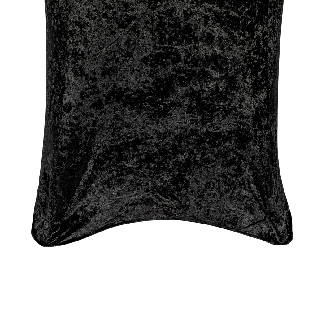 Velvet Spandex Cocktail Table Cover 32" Round - Black