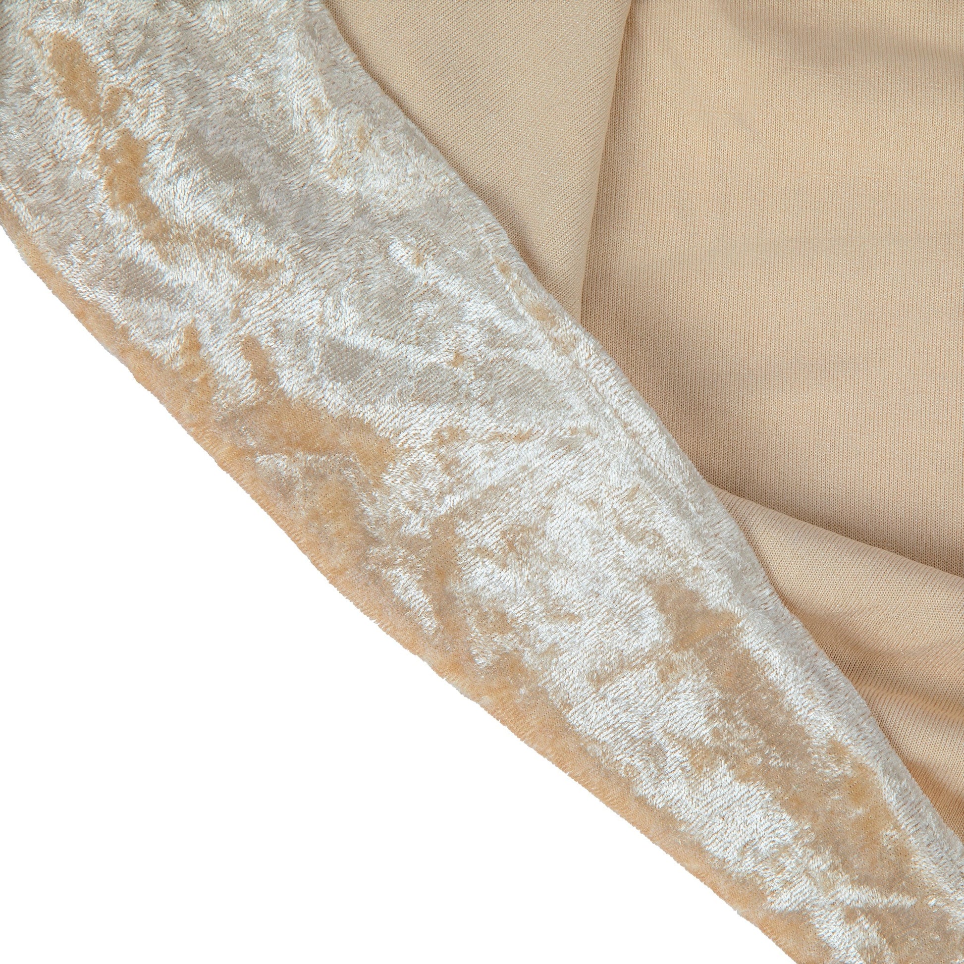 Velvet Spandex Cocktail Table Cover 32" Round - Champagne